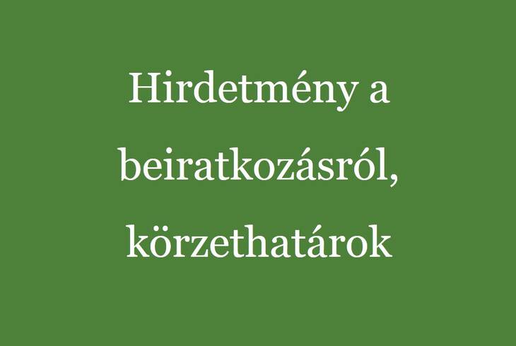 Hirdetmny a beiratkozsrl, krzethatrok