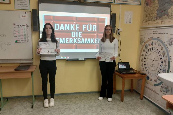 Nmet nyelvhasznlati verseny Hvzen – I. helyezs!