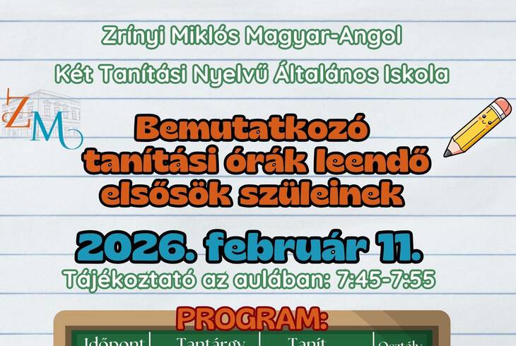 Bemutatkoz� tan�t�si �r�k leend� els� oszt�lyosok sz�leinek 